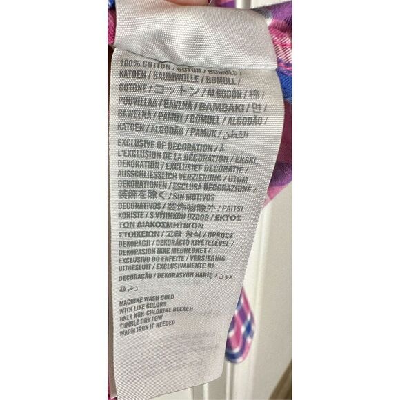 Abercrombie and Fitch pink and blue check button down shirt in Size L - Picture 5 of 7